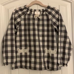 Hannah Anderson, Size 120, buffalo check blouse.